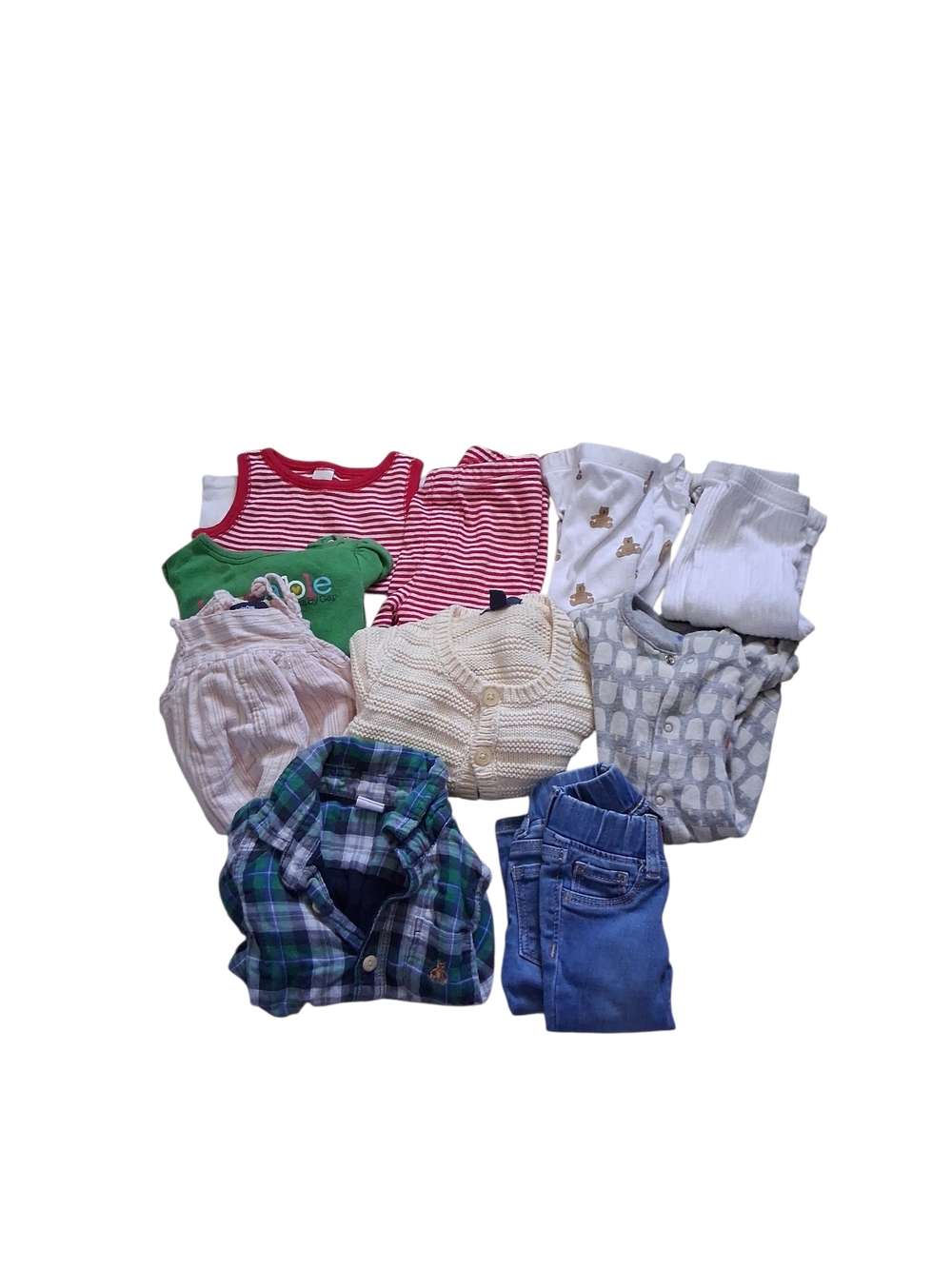 3-6 Month Baby GAP  Clothing Bundle - Red, Green, Blue, Cream, Gray, Pink